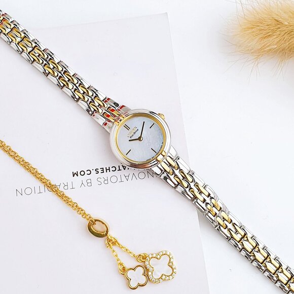 Eco-Drive Ladies Silhouette MOP Two-Tone Steel Watch *SEE DESC main image 4